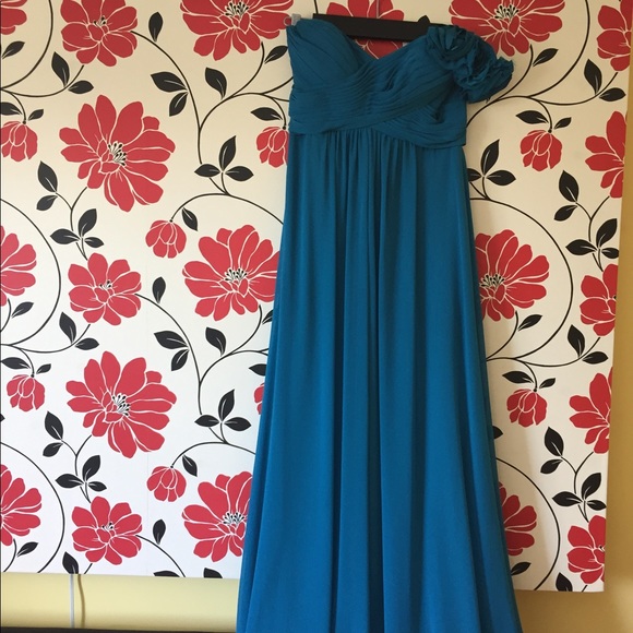 Bari Jay Gown, Style #225, turquoise, size 10 - Picture 4 of 10